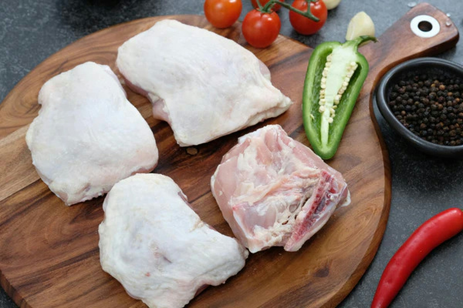 Raw chicken thigh